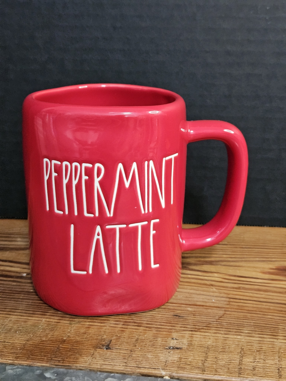 Rae Dunn Peppermint Latte Red Holiday Mug